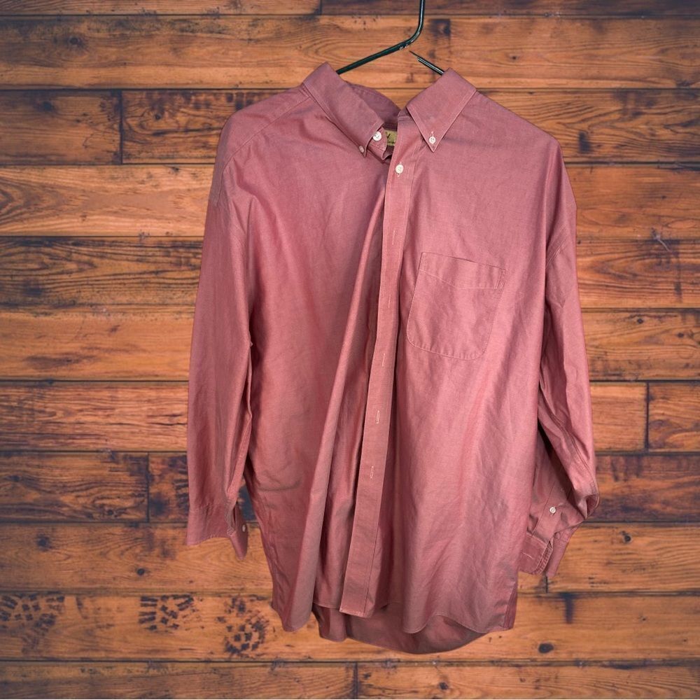 5 for $25🔥Roundtree & Yorke Gold Label 80's Pinpoint Button Front Shirt XL